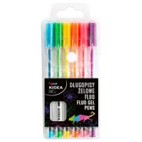 Opakowanie Długopisy żelowe fluo 6 kolorów KIDEA