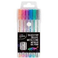 Opakowanie Długopisy żelowe metaliczne 6 kolorów KIDEA