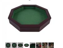 Opakowanie Drewniana Tacka do Gry Kości ośmiokątna 38,5cm