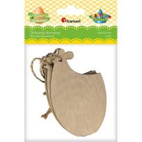 Opakowanie Drewniana zawieszka kura 62x100mm 3szt.