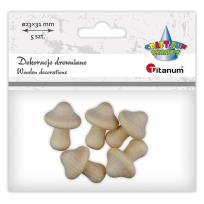 Opakowanie Drewniane grzybki 23x30mm 5szt