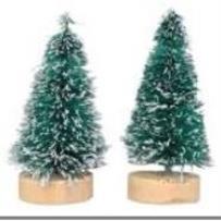 Opakowanie Drzewka minaturowe plastikowe Choinki zielone 6szt