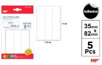 Opakowanie Etykiety samoprzylepne 35x82mm 5ark