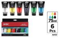 Opakowanie Farba akrylowa 75ml 6 kolorów