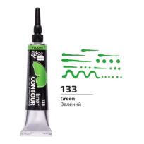 Opakowanie Farba aktylowa kontur universal fluor green 20ml