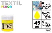 Opakowanie Farba do tkanin 45ml fluor żółta (6szt)