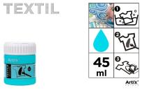 Opakowanie Farba do tkanin błękit turkusowy 45ml (6szt)