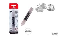 Opakowanie Farba strukturalna 3D biały metalizowany 30ml