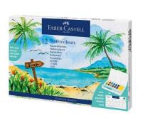 Opakowanie Farby akwarelowe 12kol + pędzelek FABER CASTELL