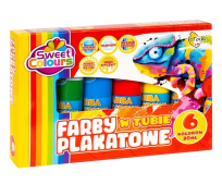 Opakowanie Farby plakatowe w tubie 6 kolorów 30ml
