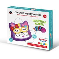 Opakowanie Filcowe wyszywanki - torebka kotek