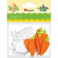 Opakowanie Filcowe zające białe 48x52mm 18szt