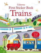 Okładka książki First Sticker Book Trains wer. angielska