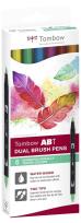 Opakowanie Flamastry Brush pen dwustronne 6 kolorów