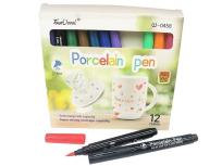 Opakowanie Flamastry do malowania po porcelanie 12 kolorów