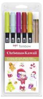 Opakowanie Flamastry dwustronne X-Mas 6szt