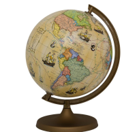 Opakowanie Globus trasami odkrywców w kartonie 22cm w.angiel.