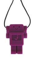 Opakowanie Gryzak antystresowy naszyjnik - robot fioletowy