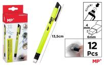 Opakowanie Gumka w długopisie Click żółty korpus (12szt)