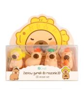 Opakowanie Gumki do mazania 3D Kapibara 4 szt.