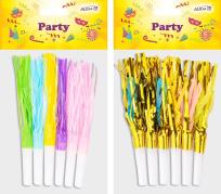 Opakowanie Gwizdek pastelowy lub metalizowany 6szt MIX