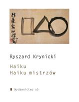 Okładka książki Haiku. Haiku mistrzów