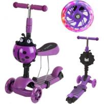 Opakowanie Hulajnoga 3-kołowa 3w1 biedronka fioletowa
