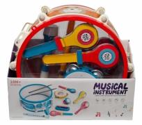 Opakowanie Instrument muzyczny bębenek z instrumentami