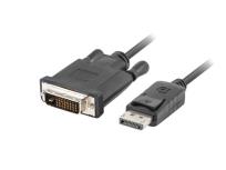 Okładka książki Kabel Lanberg CA-DPDV-10CU-0010-BK (DisplayPort M - DVI-D M; 1m; kolor czarny)