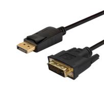 Okładka książki Kabel SAVIO CL-106 (DisplayPort M - DVI-D M; 1,8m; kolor czarny)