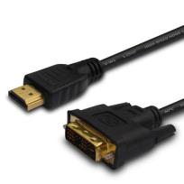 Okładka książki Kabel SAVIO cl-139 (HDMI M - DVI-D M; 1,8m; kolor czarny)