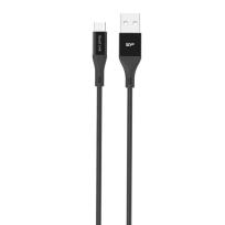 Okładka książki Kabel Silicon Power Boost Link Nylon LK30AB, QC3.0 USB - micro USB 1m, black
