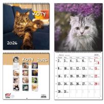 Opakowanie Kalendarz 2026 30x60 13 planszowy Koty