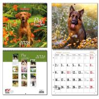 Opakowanie Kalendarz 2026 30x60 13 planszowy Psy Rasowe