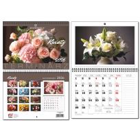 Opakowanie Kalendarz 2026 A3 terminarz 13p Kwiaty