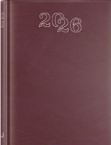 Opakowanie Kalendarz 2026 A5 dzienny standard bordowy
