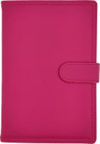 Opakowanie Kalendarz 2026 A5 dzienny z zapięciem ekoskóra malinowy