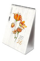 Opakowanie Kalendarz 2026 A5 pionowy ze spiralką kwiaty