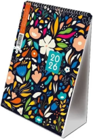 Opakowanie Kalendarz 2026 A5 pionowy ze spiralką kwiaty