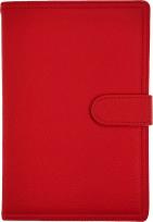 Opakowanie Kalendarz 2026 A5 tygodniowy z zapięciem ekoskóra czerwony