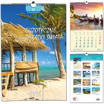 Opakowanie Kalendarz 2026 B3 13 plansz Egzot. Zakątki Świata