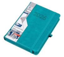 Opakowanie Kalendarz 2026 B6 dzienny Jazz turkusowy