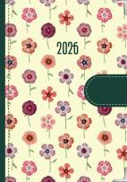 Opakowanie Kalendarz 2026 dzienny Natura Kwiatki kremowe