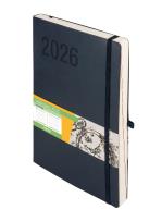 Okładka książki Kalendarz 2026 Impresja B5 DNS granatowy