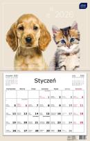 Opakowanie Kalendarz 2026 jednodzielny 32x50cm Zwierzaki