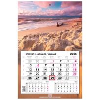 Opakowanie Kalendarz 2026 jednodzielny główka płaska Bałtyk