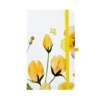 Opakowanie Kalendarz 2026 kieszonkowy tygodniowy żółte Kwiaty