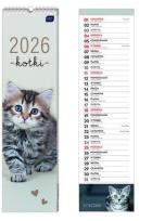 Opakowanie Kalendarz 2026 paskowy 13,5x50cm Koty