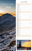 Opakowanie Kalendarz 2026 paskowy Polskie góry