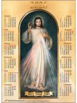 Opakowanie Kalendarz 2026 plakatowy średni Jezus Miłosierny